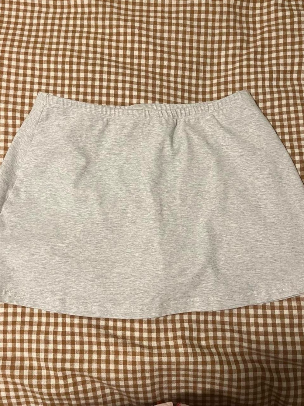 Light Gray Women's Knit Mini Skirt